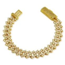 Cuban Box Iced Out Hip Hop Bracelet 3 Sizes -Wandr Jewelry Store cuban box iced out hip hop bracelet 3 sizes 13mm yellow gold 7 hiphopbling 829336