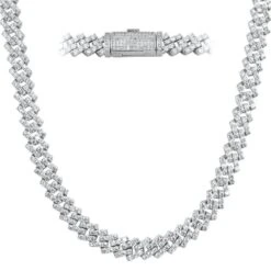 Cuban Box Link CZ Hip Hop Iced Out Bling Chain -Wandr Jewelry Store cuban box link cz hip hop iced out bling chain white gold 10mm 20 hiphopbling 496571