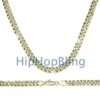 Cuban Concave 8mm 24 Inch Gold Plated Hip Hop Chain