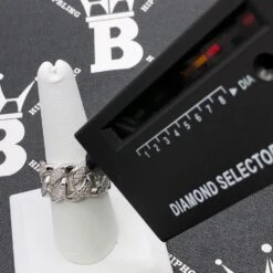 Cuban Iced VVS Moissanite Ring .925 Sterling Silver