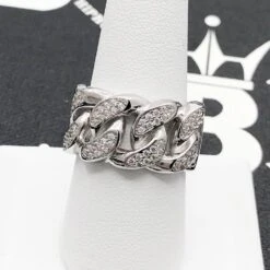 Cuban Iced VVS Moissanite Ring .925 Sterling Silver -Wandr Jewelry Store cuban iced vvs moissanite ring 925 sterling silver hiphopbling 940460