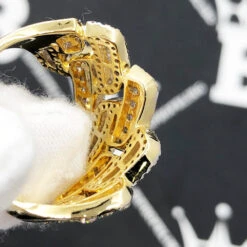 Cuban Sharp Edge 1.85cttw Baguette Diamond Ring 10K Yellow Gold -Wandr Jewelry Store cuban sharp edge 185cttw baguette diamond ring 10k yellow gold hiphopbling 635767