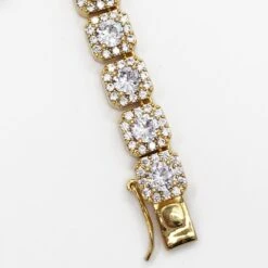 Cushion Cluster Bling Bling CZ Iced Out Chain -Wandr Jewelry Store cushion cluster bling bling cz iced out chain hiphopbling 924697