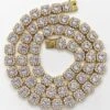 Cushion Cluster Bling Bling CZ Iced Out Chain