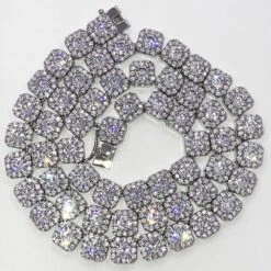 Cushion Cluster Bling Bling CZ Iced Out Chain -Wandr Jewelry Store cushion cluster bling bling cz iced out chain hiphopbling 980194