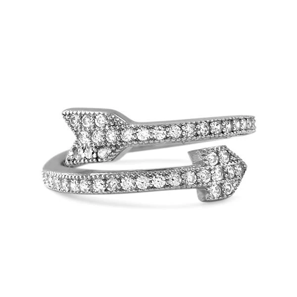 CZ Arrow Ring .925 Sterling Silver Celeb Inspired 1 CZ Arrow Ring .925 Sterling Silver Celeb Inspired