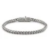 CZ Clasp 6MM Stainless Steel Franco Bracelet