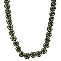 CZ Cluster Bling Bling Chain Black And Yellow