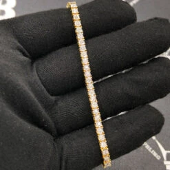 Diamond Tennis Bracelet 10K Gold Miracle Setting -Wandr Jewelry Store diamond tennis bracelet 10k gold miracle setting hiphopbling 126654