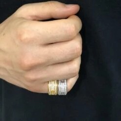 Eternity Band Flathead CZ Gold Bling Bling Ring -Wandr Jewelry Store eternity band flathead cz gold bling bling ring 7 hiphopbling 484491