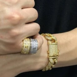 Eternity Band Flathead CZ Gold Bling Bling Ring -Wandr Jewelry Store eternity band flathead cz gold bling bling ring 8 hiphopbling 496136