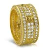 Eternity Band Flathead CZ Gold Bling Bling Ring