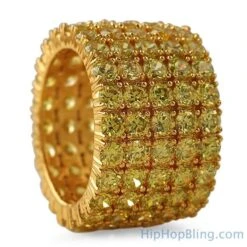 Fat 5 Row 360 Eternity Lemonade Bling Bling Ring