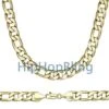 Figaro 12mm 20 Inch Gold Plated Hip Hop Chain Necklace