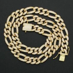 Figaro Bling Bling Chain 10MMWhite / Yellow Gold 5 Figaro Bling Bling Chain 10MMWhite / Yellow Gold -Wandr Jewelry Store figaro bling bling chain 10mm white yellow gold hiphopbling 808665
