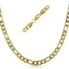 Figaro IP Gold Stainless Steel Chain Necklace6MM