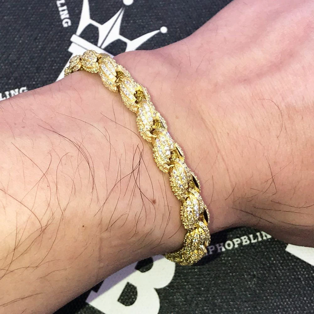 French Rope 8MM VVS CZ Iced Out Hip Hop Bracelet 2 French Rope 8MM VVS CZ Iced Out Hip Hop Bracelet - Image 2