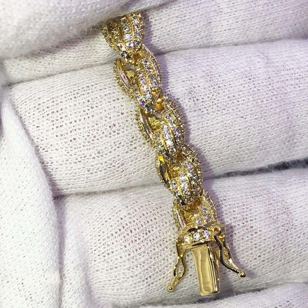 French Rope 8MM VVS CZ Iced Out Hip Hop Bracelet 3 French Rope 8MM VVS CZ Iced Out Hip Hop Bracelet - Image 3