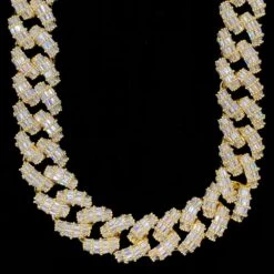 Full Baguette Cuban Hip Hop Bling Bling CZ Iced Out Chain -Wandr Jewelry Store full baguette cuban hip hop bling bling cz iced out chain hiphopbling 777943