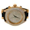 Full Bling Dial And Triple Bezel Icey Watch Rose Gold