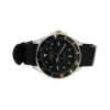 Genuine Diamond Bling Master Divers Sport Watch Gold With Black Nylon Strap