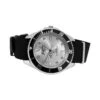 Genuine Diamond Divers Sport Watch Silver With Black Nylon Strap