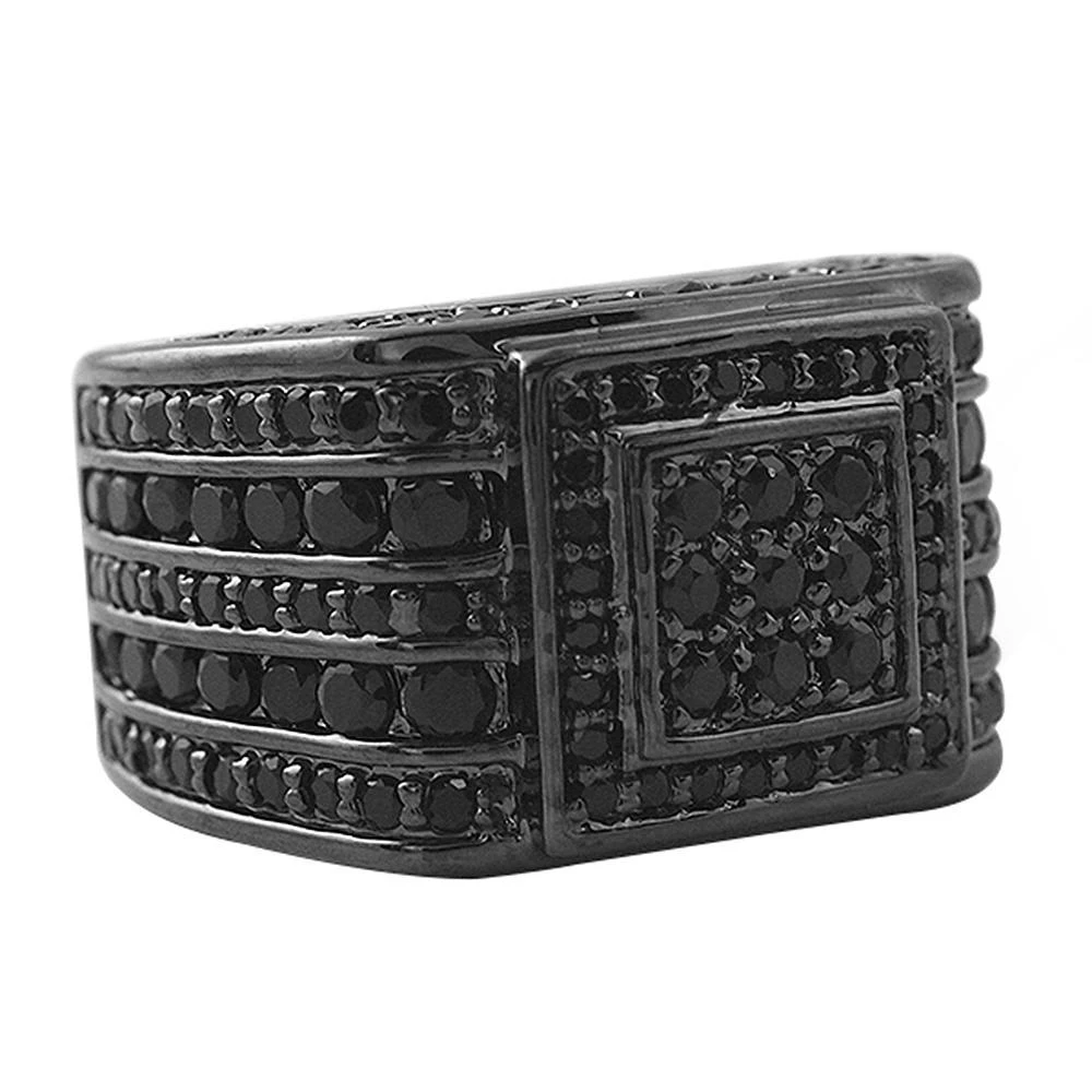 Godfather Black CZ Micro Pave Custom Ring 1 Godfather Black CZ Micro Pave Custom Ring