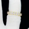 Gold Eternity 4MM CZ Iced Out Ring .925 Sterling Silver