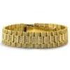 Gold Full CZ President Bracelet
