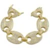 Gold Marine 24MM Link CZ Bling Bling Bracelet