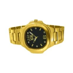 Gold Modern Fashion Metal Watch Black Dial