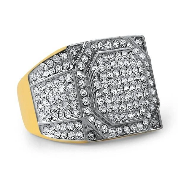 Gold Stainless Steel Emperor Bling Bling Ring (7) 1 Gold Stainless Steel Emperor Bling Bling Ring (7)