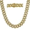 Gold Turkish Cuban 19MM CZ Hip Hop Iced Out Chain