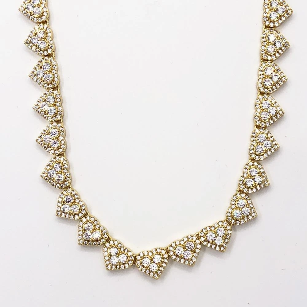 Heart Link Bling Bling CZ Iced Out Chain 2 Heart Link Bling Bling CZ Iced Out Chain - Image 2