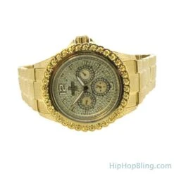 Heavy Gold BLING 1 Row .25cttw Diamond Watch Icetime -Wandr Jewelry Store heavy gold bling 1 row 25cttw diamond watch icetime default title hiphopbling 127431