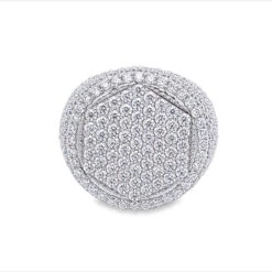 Hex Circle Iced Out VVS Moissanite Ring .925 Sterling Silver -Wandr Jewelry Store hex circle iced out vvs moissanite ring 925 sterling silver hiphopbling 413447