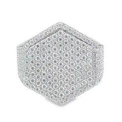 Hexagon Iced Out VVS Moissanite Ring .925 Sterling Silver 7 Hexagon Iced Out VVS Moissanite Ring .925 Sterling Silver -Wandr Jewelry Store hexagon iced out vvs moissanite ring 925 sterling silver hiphopbling 280589