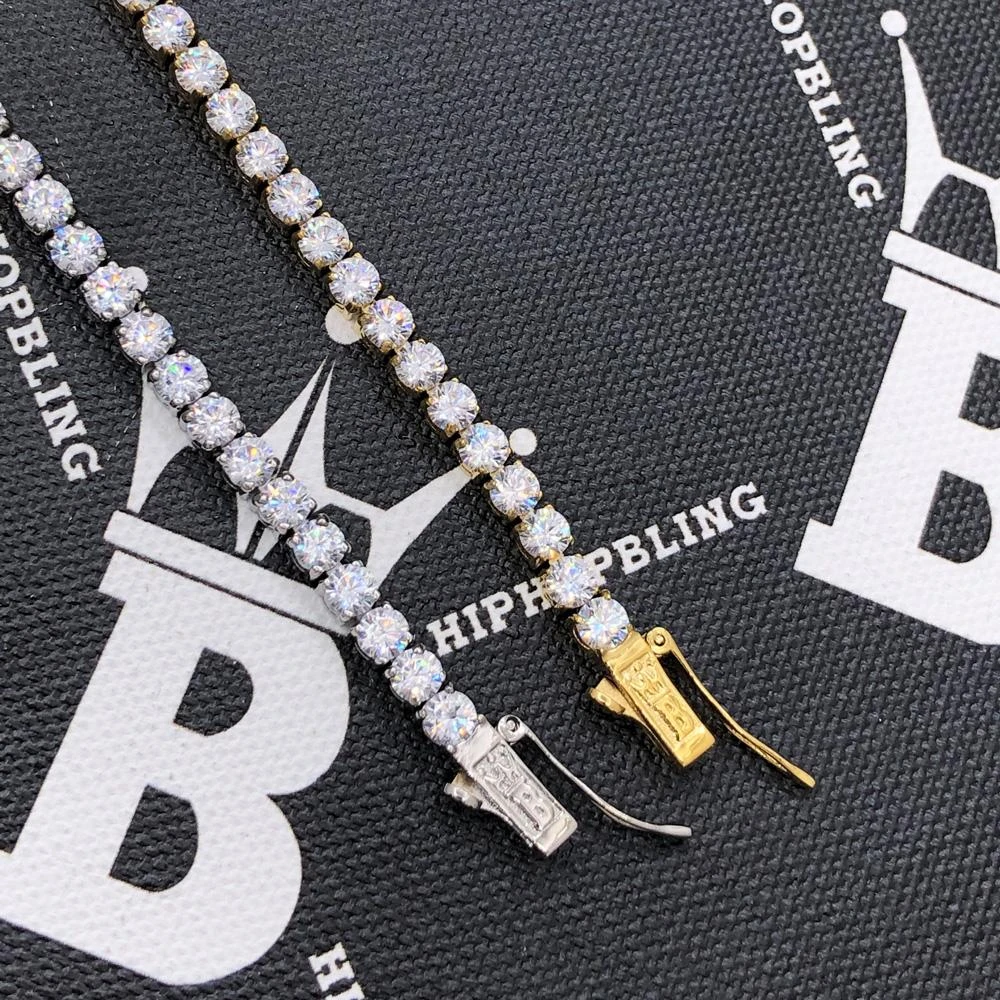 Hip Hop Bling VVS Iced Out Tennis Bracelet 4MM 3 Hip Hop Bling VVS Iced Out Tennis Bracelet 4MM - Image 3