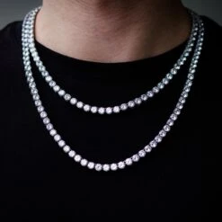 Hip Hop Bling VVS Iced Out Tennis Chain 4MM -Wandr Jewelry Store hip hop bling vvs iced out tennis chain 4mm hiphopbling 159406