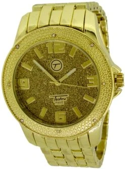 Hip Hop Gold Watch By Techno Pave