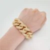 HUGE 24MM 3D Cuban Bling Bling Bracelet