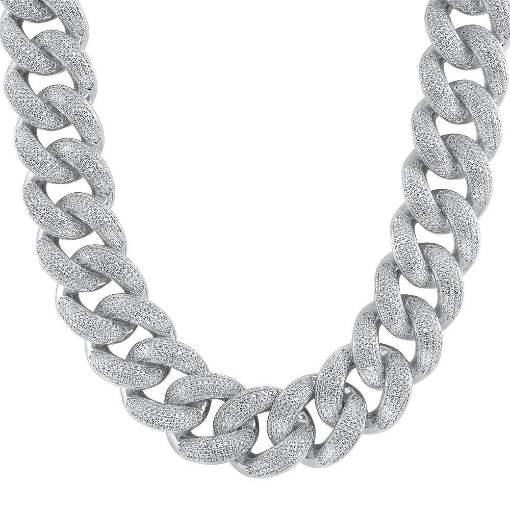 HUGE 24MM 3D Cuban Bling Bling Chain White/Yellow Gold 3 HUGE 24MM 3D Cuban Bling Bling Chain White/Yellow Gold - Image 3