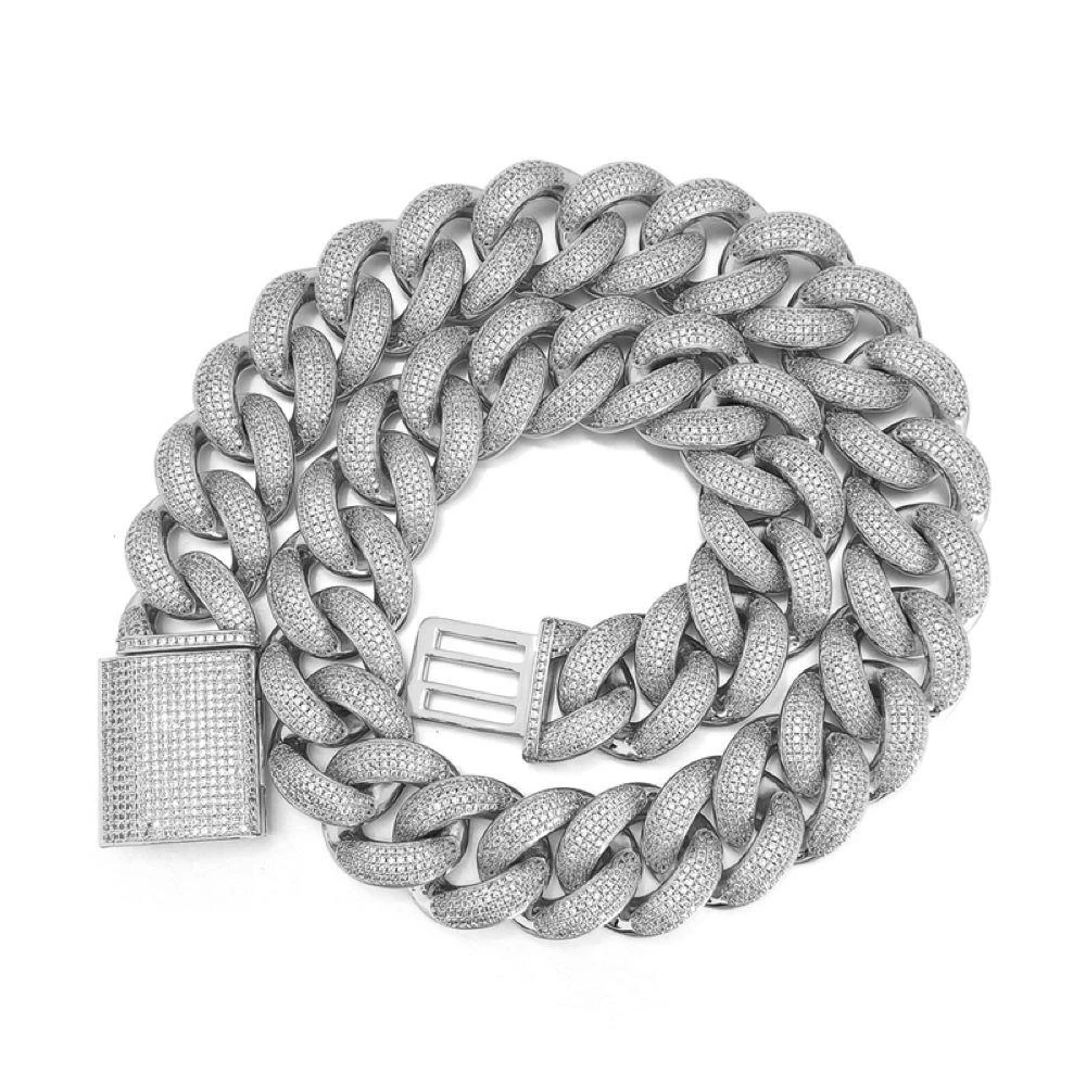 HUGE 24MM 3D Cuban Bling Bling Chain White/Yellow Gold 9 HUGE 24MM 3D Cuban Bling Bling Chain White/Yellow Gold - Image 9