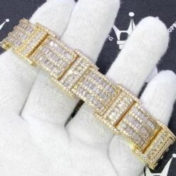 I Bars Baguette VVS Iced Out Hip Hop Bracelet -Wandr Jewelry Store i bars baguette vvs iced out hip hop bracelet hiphopbling 904030