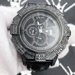 Ice Time Blackhawk 3.50cttw Black Diamond Watch -Wandr Jewelry Store ice time blackhawk 350cttw black diamond watch hiphopbling 392369