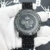Ice Time Crown 10cttw Black Diamond Watch