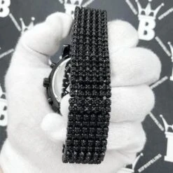 Ice Time Crown 10cttw Black Diamond Watch -Wandr Jewelry Store ice time crown 10cttw black diamond watch hiphopbling 450050