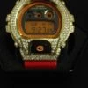Iced Out Gold G Shock Red Watch DW6900