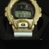 Iced Out Gold G Shock Watch White DW6900