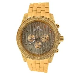 IceTime Storm Rose Gold Hip Hop Watch .10ct Diamonds